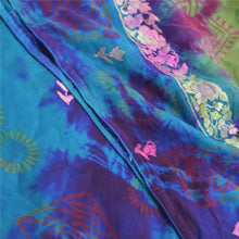 Load image into Gallery viewer, Sanskriti Vintage Multicolor Sarees Pure Crepe Silk Printed Tie&amp;Dye Sari Fabric
