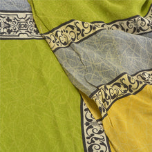 Load image into Gallery viewer, Sanskriti Vintage Green Sarees Pure Crepe Silk Printed Sari Craft Fabric

