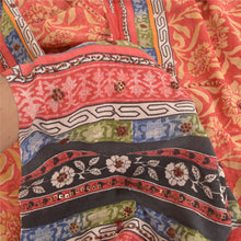 Load image into Gallery viewer, Sanskriti Vintage Red Sarees 100% Pure Crepe Silk Printed Sari Craft Fabric
