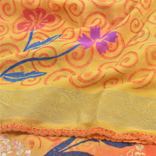 Load image into Gallery viewer, Sanskriti Vintage Multicolor Sarees Pure Crepe Silk Printed Sari Craft Fabric
