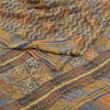 Sanskriti Vintage Sarees Multi Pure Crepe Silk Printed Sari Soft Craft Sustainable Fabric