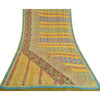 Sanskriti Vintage Sarees Multi Pure Crepe Silk Printed Sari Soft Craft Sustainable Fabric