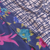 Sanskriti Vintage Blue Sarees 100% Pure Crepe Silk Printed Sari Craft Sustainable Fabric