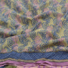 Sanskriti Vintage Sarees Indian Multi Pure Crepe Silk Printed Sari Craft Sustainable Fabric