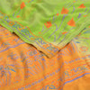 Sanskriti Vintage Sarees Multi Pure Crepe Silk Printed Sari Floral Craft Sustainable Fabric