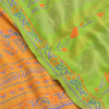 Sanskriti Vintage Sarees Multi Pure Crepe Silk Printed Sari Floral Craft Sustainable Fabric