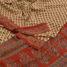 Load image into Gallery viewer, Sanskriti Vintage Sarees Pastel-Green Pure Crepe Silk Printed Sari Craft Fabric
