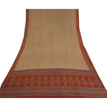 Load image into Gallery viewer, Sanskriti Vintage Sarees Pastel-Green Pure Crepe Silk Printed Sari Craft Fabric
