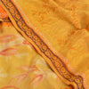 Sanskriti Vintage Sarees Yellow 100% Pure Crepe Silk Printed Sari Craft Sustainable Fabric