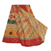 Sanskriti Vintage Sarees Indian Multi Pure Crepe Silk Printed Sari Craft Sustainable Fabric