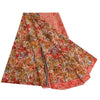 Sanskriti Vintage Sarees Multi Pure Crepe Silk Printed Sari Floral Craft Sustainable Fabric