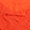 Sanskriti Vintage Sarees Indian Orange Pure Crepe Silk Sari Printed Craft Sustainable Fabric