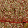 Sanskriti Vintage Sarees Multi Hand Beaded Pure Crepe Silk Printed Sari Sustainable Fabric