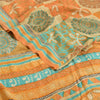 Sanskriti Vintage Sarees Indian Multi Pure Crepe Silk Printed Sari Craft Sustainable Fabric
