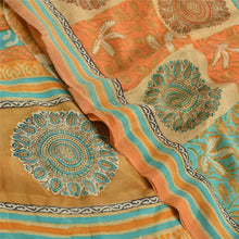 Load image into Gallery viewer, Sanskriti Vintage Sarees Indian Multi Pure Crepe Silk Printed Sari Craft Fabric
