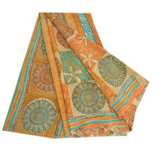 Load image into Gallery viewer, Sanskriti Vintage Sarees Indian Multi Pure Crepe Silk Printed Sari Craft Fabric
