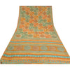 Sanskriti Vintage Sarees Indian Multi Pure Crepe Silk Printed Sari Craft Sustainable Fabric