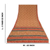 Sanskriti Vintage Sarees Hand Beaded Kantha Printed Pure Crepe Silk Sari Sustainable Fabric