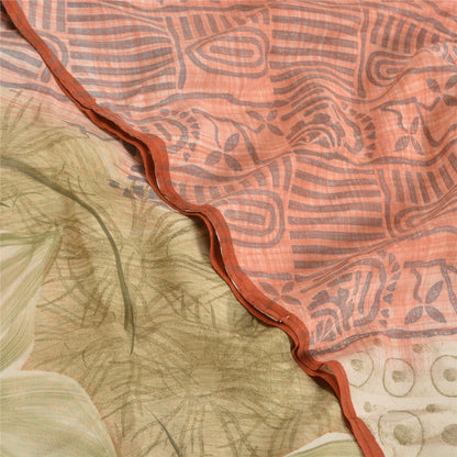 Sanskriti Vintage Sarees Multi From India Printed Pure Crepe Silk Sari Sustainable Fabric