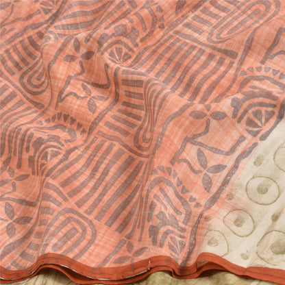 Sanskriti Vintage Sarees Multi From India Printed Pure Crepe Silk Sari Sustainable Fabric