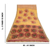 Sanskriti Vintage Sarees Red Indian Pure Crepe Silk Printed Sari Craft Sustainable Fabric