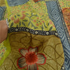 Sanskriti Vintage Sarees Green Pure Crepe Silk Printed Sari Soft Craft Sustainable Fabric