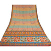 Sanskriti Vintage Sarees Multi Pure Crepe Silk Printed Sparkle Sari Craft Sustainable Fabric