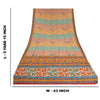 Sanskriti Vintage Sarees Multi Pure Crepe Silk Printed Sparkle Sari Craft Sustainable Fabric