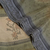 Sanskriti Vintage Sarees Green Pure Crepe Silk Block Printed Sari Craft Sustainable Fabric