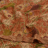 Sanskriti Vintage Sarees Indian Brown Pure Crepe Silk Printed Sari Craft Sustainable Fabric
