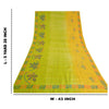 Sanskriti Vintage Sarees Indian Green Pure Crepe Silk Printed Sari Craft Sustainable Fabric