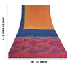 Sanskriti Vintage Saffron/Pink Sarees Pure Crepe Silk Printed Sari Craft Sustainable Fabric