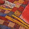Sanskriti Vintage Sarees Red Hand Block Print Pure Crepe Silk Sari Craft Sustainable Fabric