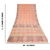 Sanskriti Vintage Sarees Indian Red Pure Crepe Silk Printed Sari Craft Sustainable Fabric