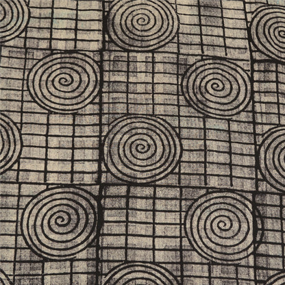 Sanskriti Vintage Sarees Black 100% Pure Crepe Silk Printed Sari Craft Sustainable Fabric