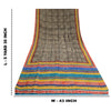 Sanskriti Vintage Sarees Black 100% Pure Crepe Silk Printed Sari Craft Sustainable Fabric