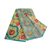 Sanskriti Vintage Sarees Pure Crepe Silk Hand Beaded Printed Sari Craft Sustainable Fabric