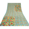 Sanskriti Vintage Sarees Pure Crepe Silk Hand Beaded Printed Sari Craft Sustainable Fabric