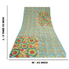 Sanskriti Vintage Sarees Pure Crepe Silk Hand Beaded Printed Sari Craft Sustainable Fabric