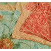 Sanskriti Vintage Sarees Multi Pure Crepe Silk Printed Sari Soft Craft Sustainable Fabric