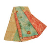 Sanskriti Vintage Sarees Multi Pure Crepe Silk Printed Sari Soft Craft Sustainable Fabric