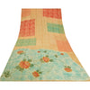 Sanskriti Vintage Sarees Multi Pure Crepe Silk Printed Sari Soft Craft Sustainable Fabric