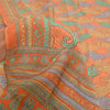 Sanskriti Vintage Sarees Multi Pure Crepe Silk Printed Sari Soft Craft Sustainable Fabric