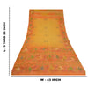 Sanskriti Vintage Sarees Indian Multi Pure Crepe Silk Printed Sari Craft Sustainable Fabric