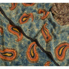 Sanskriti Vintage Sarees Hand Beaded Printed Pure Crepe Silk Sari Craft Sustainable Fabric