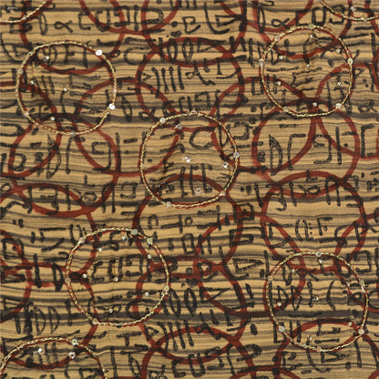 Sanskriti Vintage Sarees Hand Beaded Printed Pure Crepe Silk Sari Craft Sustainable Fabric