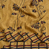 Sanskriti Vintage Sarees Heena-Green Pure Crepe Silk Printed Sari Craft Sustainable Fabric