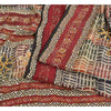 Sanskriti Vintage Sarees Hand Beaded Printed Pure Crepe Silk Sari Craft Sustainable Fabric