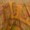 Sanskriti Vintage Sarees Indian Multi Pure Crepe Silk Printed Sari Craft Sustainable Fabric