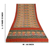 Sanskriti Vintage Sarees Multi Pure Crepe Silk Sparkle Printed Sari Craft Sustainable Fabric